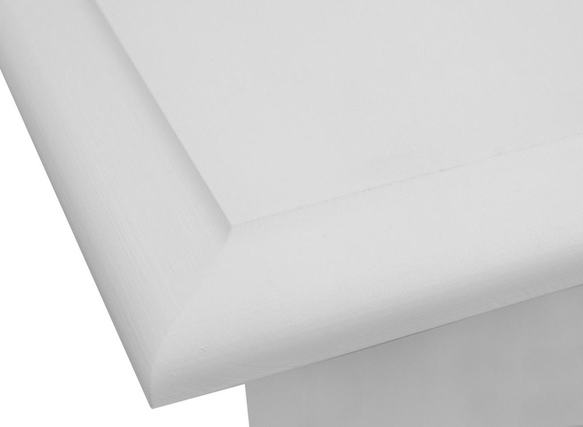 LOWBOARD Belluno Elegante Kiefer weiß (RAL9010) lackiert 111 / 53 / 53cm - Weiß, Holz/Metall (111/53/53cm) - Feldmann-Wohnen