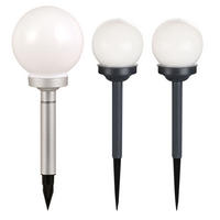 LED AUSSENLEUCHTE Kugelleuchte Weiß 3er Set - Weiß, Kunststoff (15/15/43cm) - Globo Lighting