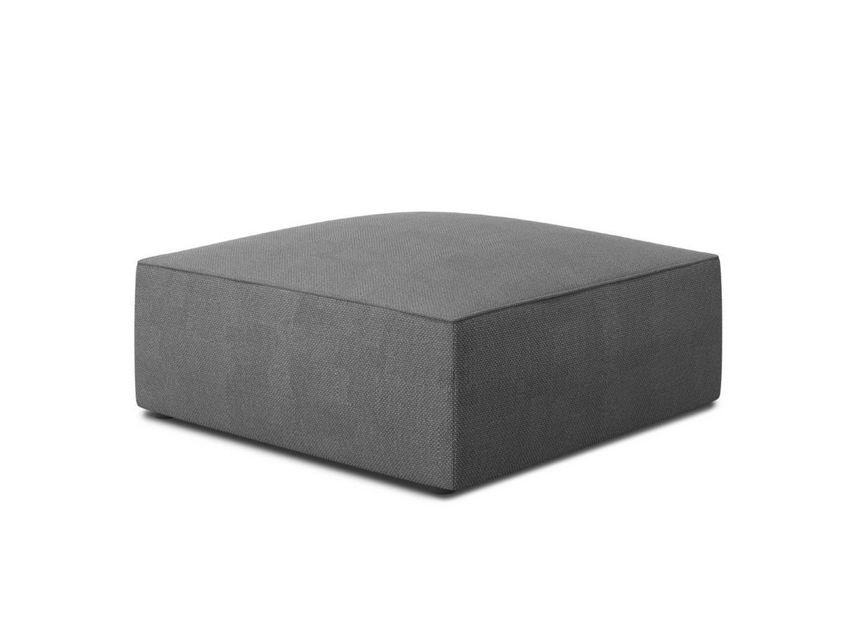 POUF Ruby aus strukturiertem Stoff grau - Grau, Textil (93/40/93cm) - Micadoni