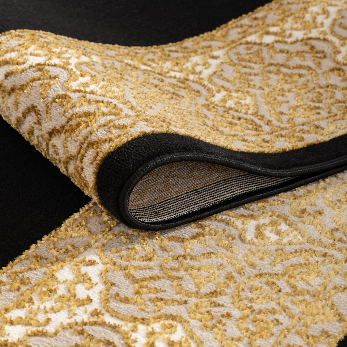TEPPICH Kurzflor Orientalisch Wohnzimmer Gold Rechteckig 200x280 - Goldfarben, Textil (200/280cm) - KADIMA DESIGN