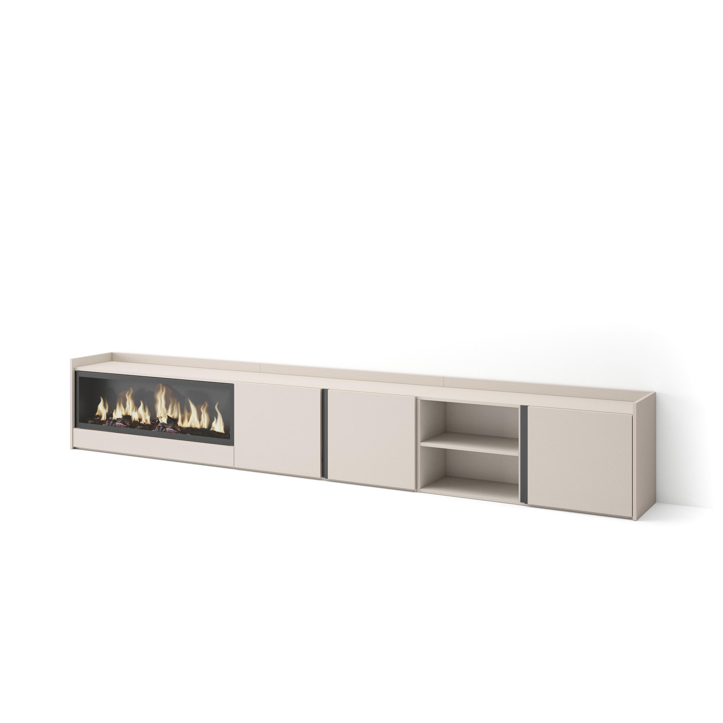 Skraut Home Lowboard, Beige 315x50x35 cm