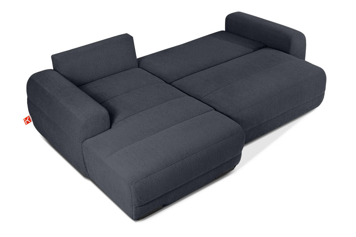 ECKSOFA LINKS BLUME, Graphit - Graphitfarben, Holz/Holzwerkstoff (271/164cm) - KONSIMO®