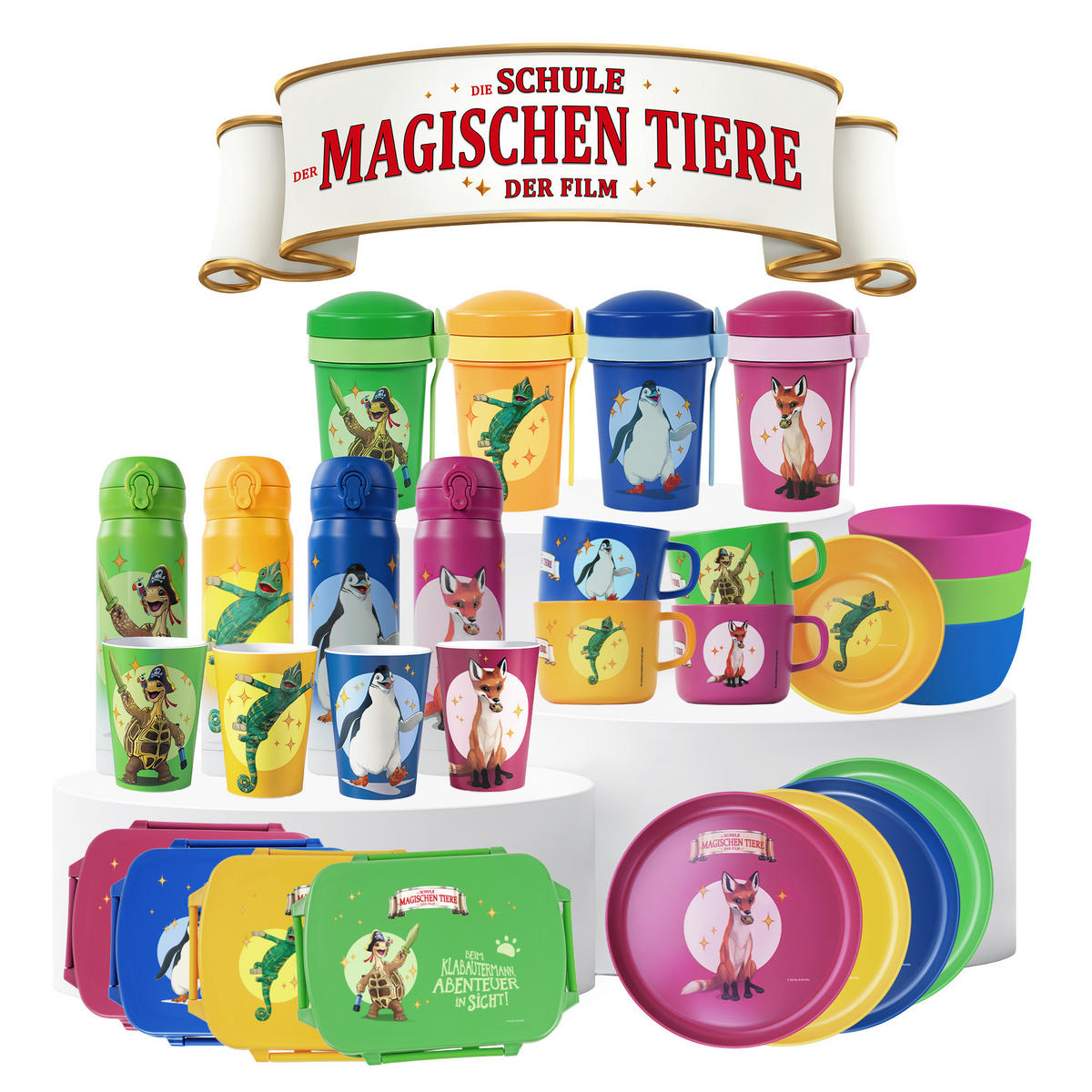KINDER-TELLER Set 4-teilig - Multicolor, Kunststoff (19.2/2.55/20cm) - Stoneline