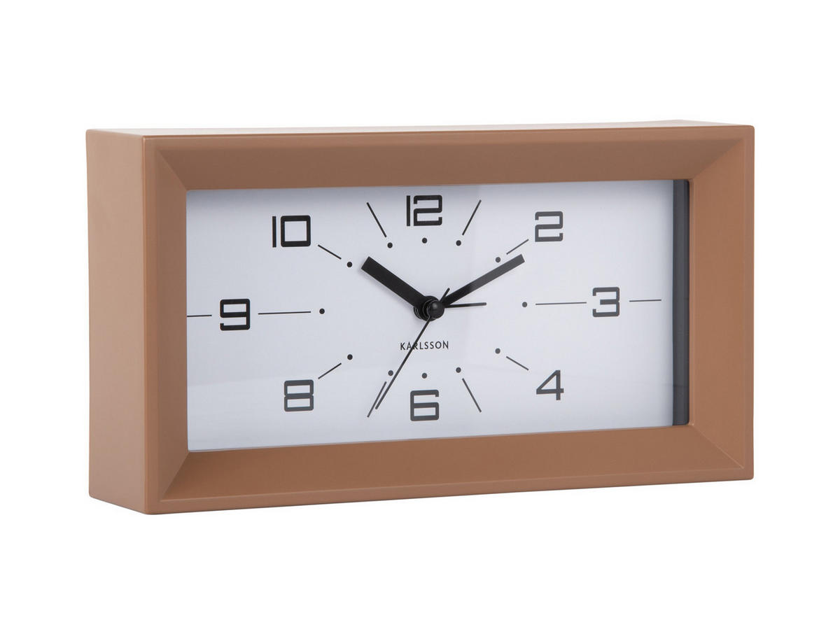 WECKER Lujo Braun 20.2/20.2/11.2 cm - Braun, Kunststoff (20.2/11.2/20.2cm) - Karlsson