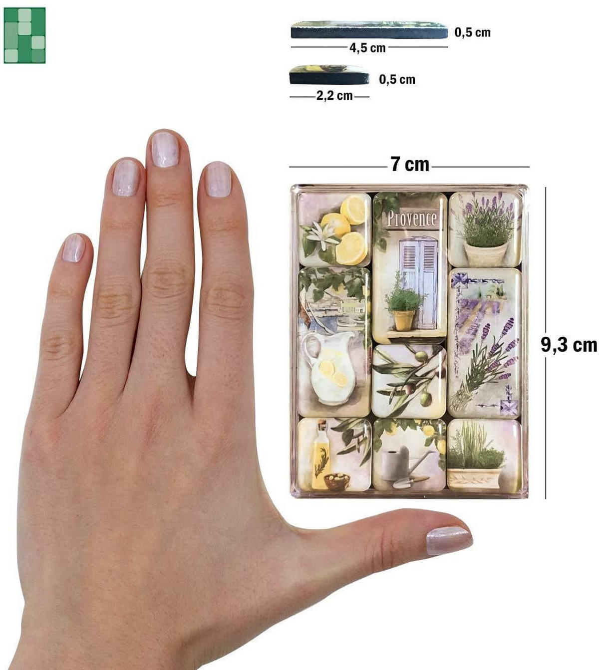 MAGNETSET 9-teilig Home & Country Provence - Multicolor, Metall (7/9/2cm) - Nostalgic-Art