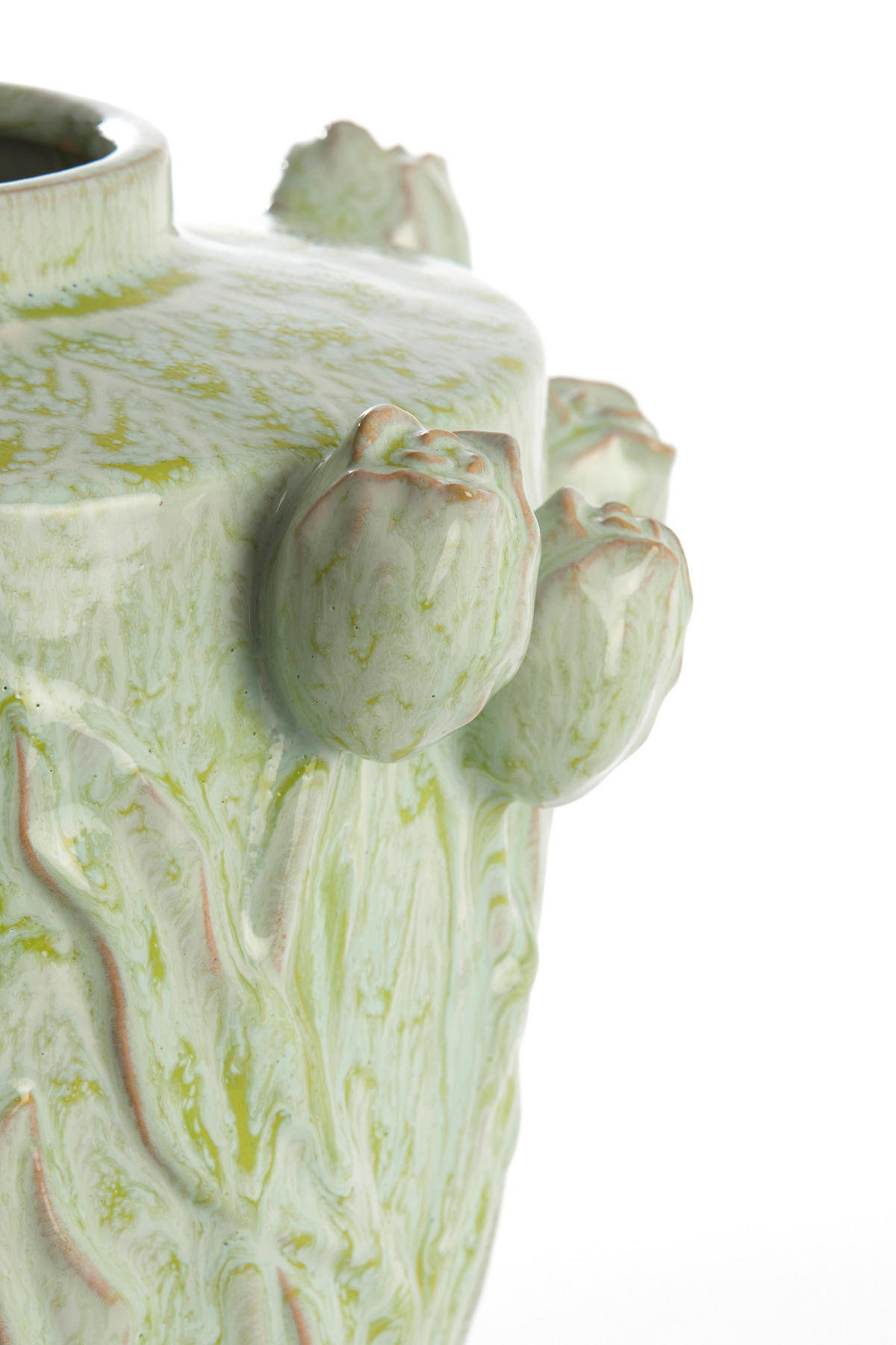 VASE Juana Grün Ø36/36 cm - Grün, Keramik (36cm) - Light & Living