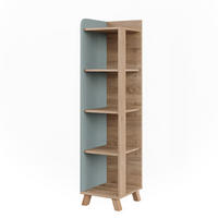 BADREGAL Karen Sonoma/Blau 30 x 128 cm mit 4 Fächern - Dunkelblau/Sonoma Eiche, Holzwerkstoff (30/128/35cm) - Vicco