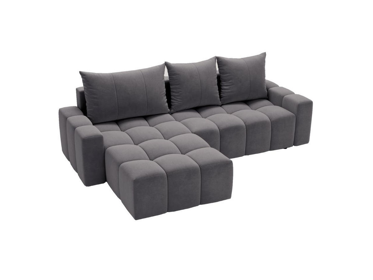 ECKSOFA Bresso Grau - Grau, Holz/Textil (255/168cm) - Graingold