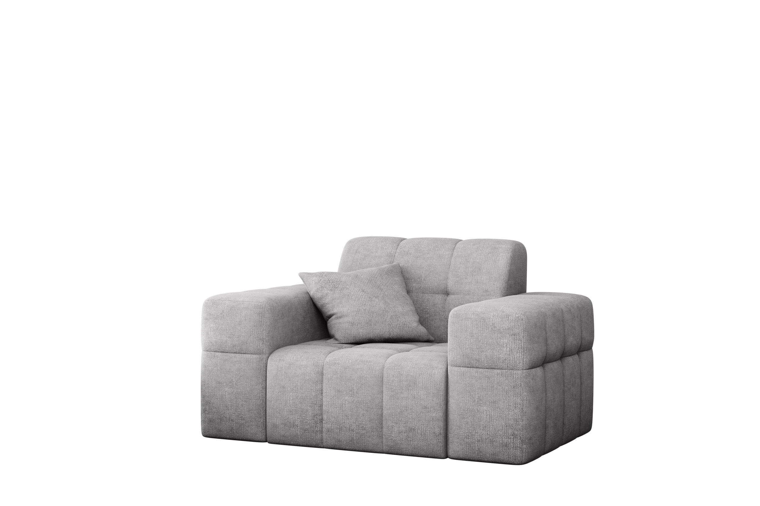 SESSEL NIMES Stoff Perfect Harmony Grau - Grau, Holz/Textil (120/82/92cm) - Kaiser Möbel