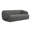 4-SITZER-SOFA Strukturstoff Stoff Grau - Dunkelgrau/Schwarz, Kunststoff/Textil (232/81/98cm) - Makamii