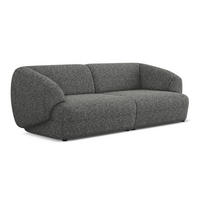 4-SITZER-SOFA Strukturstoff Stoff Grau - Dunkelgrau/Schwarz, Kunststoff/Textil (232/81/98cm) - Makamii