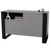 KOMMODE Karo 120/75/43.6 - Dunkelgrau/Schwarz, Holzwerkstoff (120/75/43.6cm) - RAUMHIRSCH FURNITURE