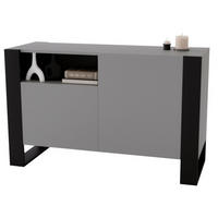 KOMMODE Karo 120/75/43.6 - Dunkelgrau/Schwarz, Holzwerkstoff (120/75/43.6cm) - RAUMHIRSCH FURNITURE