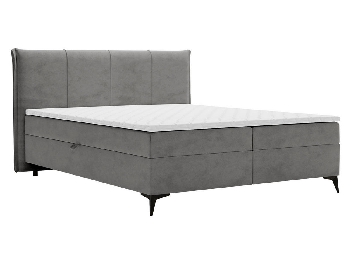 BOXBETT Eco - Dunkelgrau/Schwarz, Holz/Holzwerkstoff (180/200cm) - MIRJAN24