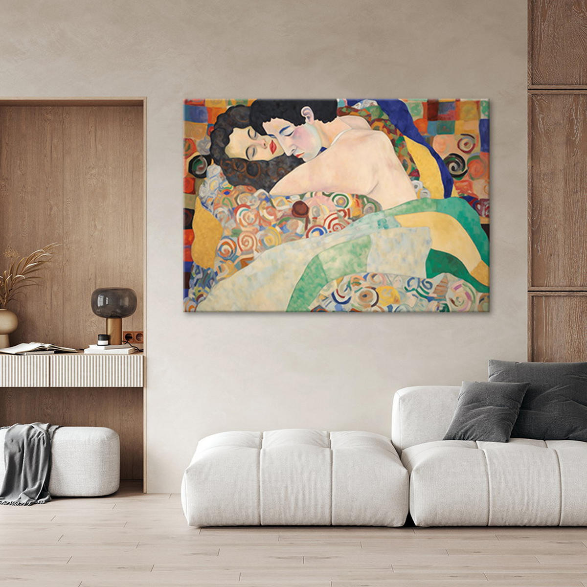 KUNSTDRUCK Grün 90/60 cm - Grün, Textil (90/60cm) - KUNSTLOFT