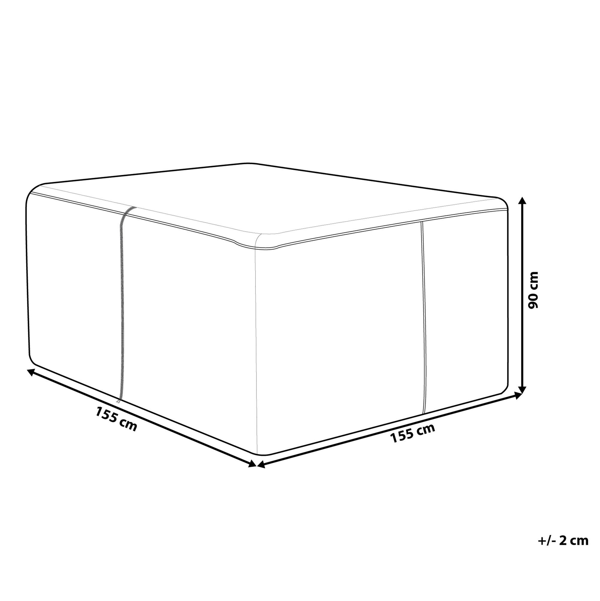 Beliani Regenschutz Grau 155x90x155 cm