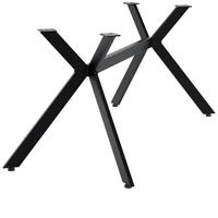 TISCHBEIN eckig 155/93/72 cm Metall Schwarz - Schwarz, Metall (155/72/93cm) - CLP