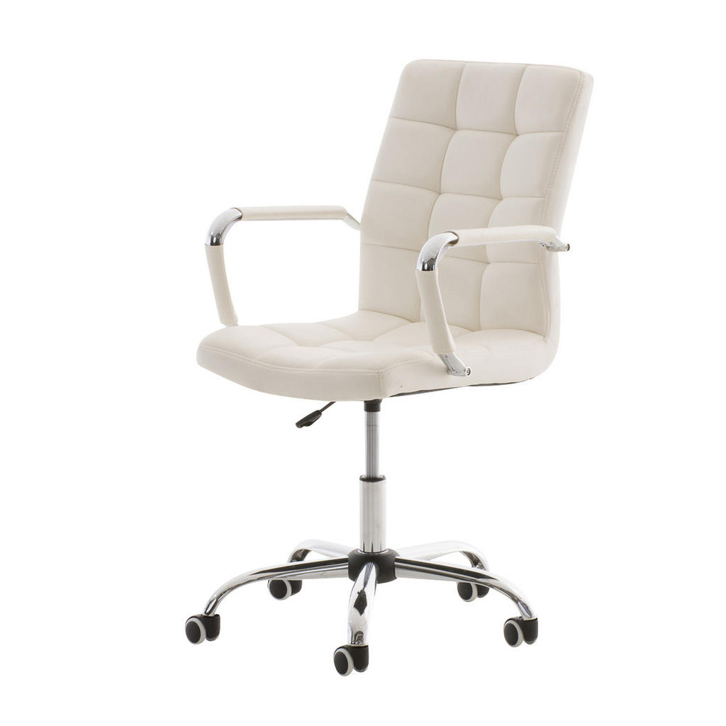 Thumbnail - TPFLiving Bürostuhl, Weiß, Textil, 54x101x59 cm, Arbeitszimmer, Bürostühle, Drehstühle