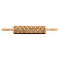 TEIGROLLE Skandinavien Muster, groß, 43 cm, Buchenholz - Braun, Holz (43cm) - Folkroll
