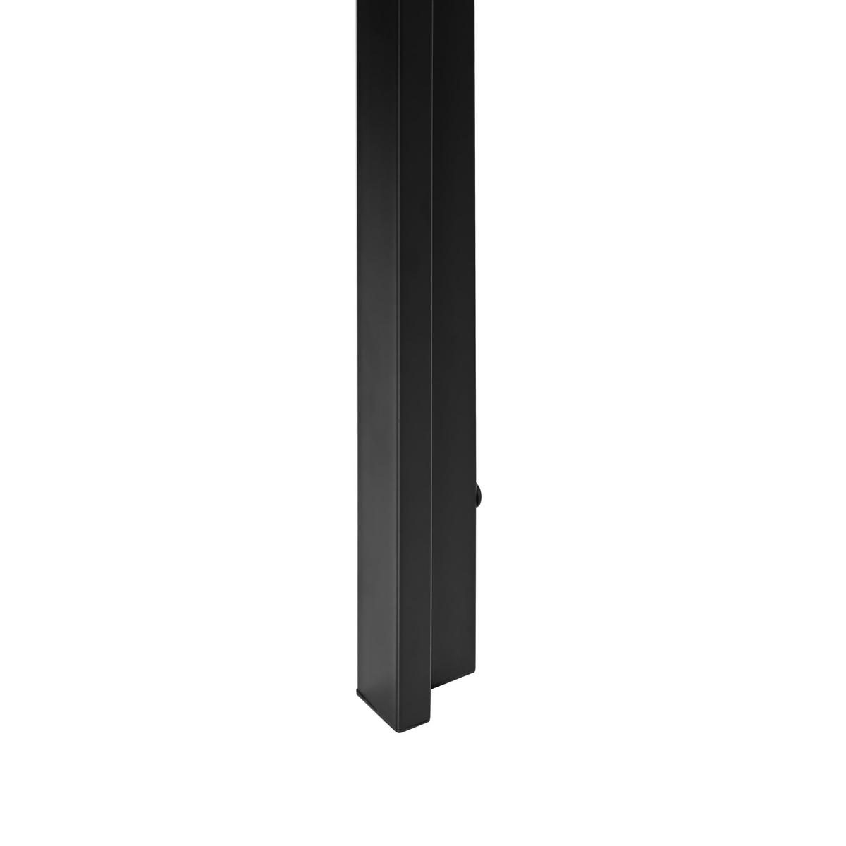 ESSTISCH Weißer Marmor 120/70 cm Clarence - Schwarz/Weiß, Keramik (120/70/75cm) - Beliani