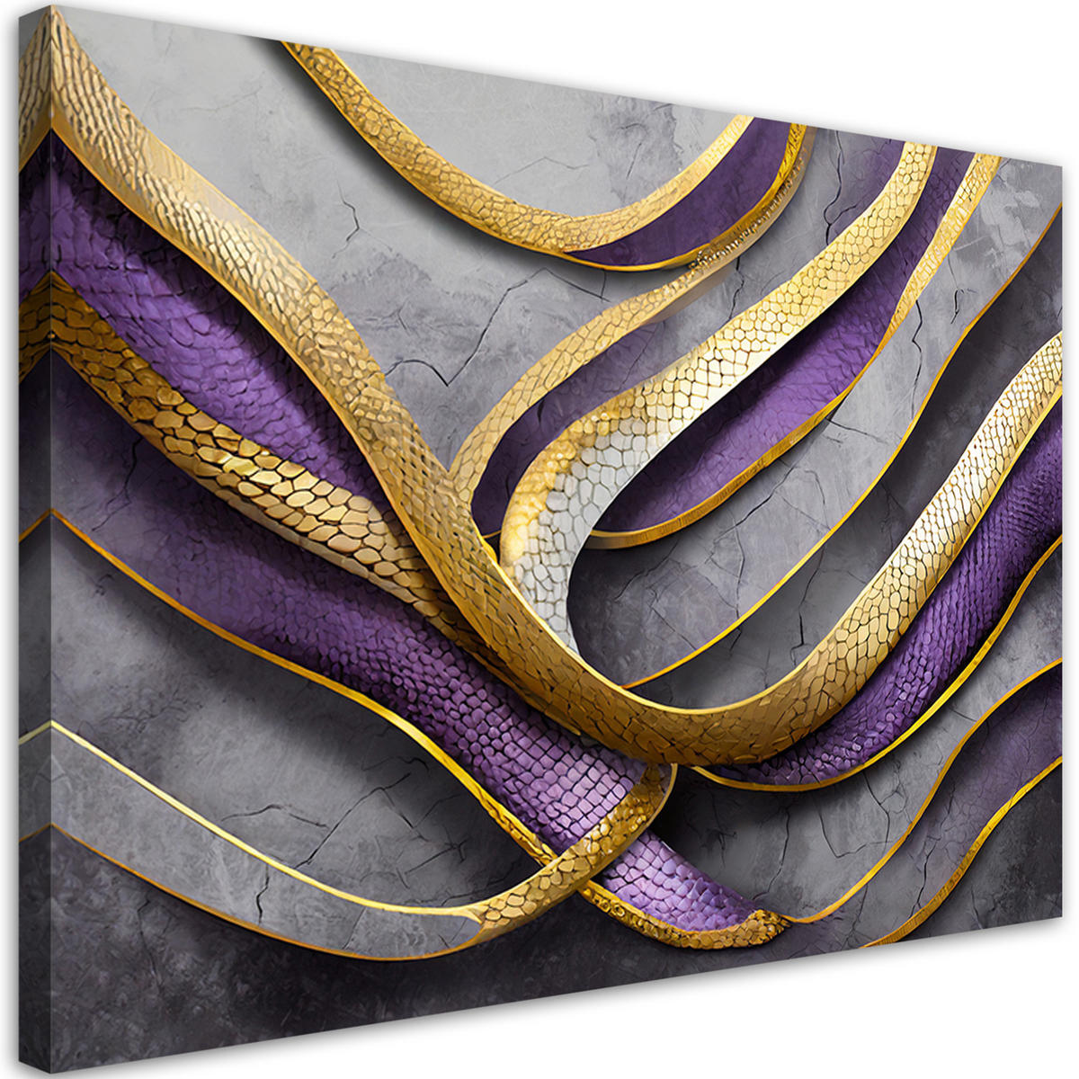 WANDBILD lila schlange glamour - Lila, Textil (60/40cm) - Feeby