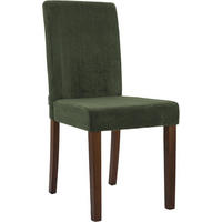 ESSZIMMERSTUHL Cord Grün - Grün, Holz/Textil (41/91/47cm) - CLP