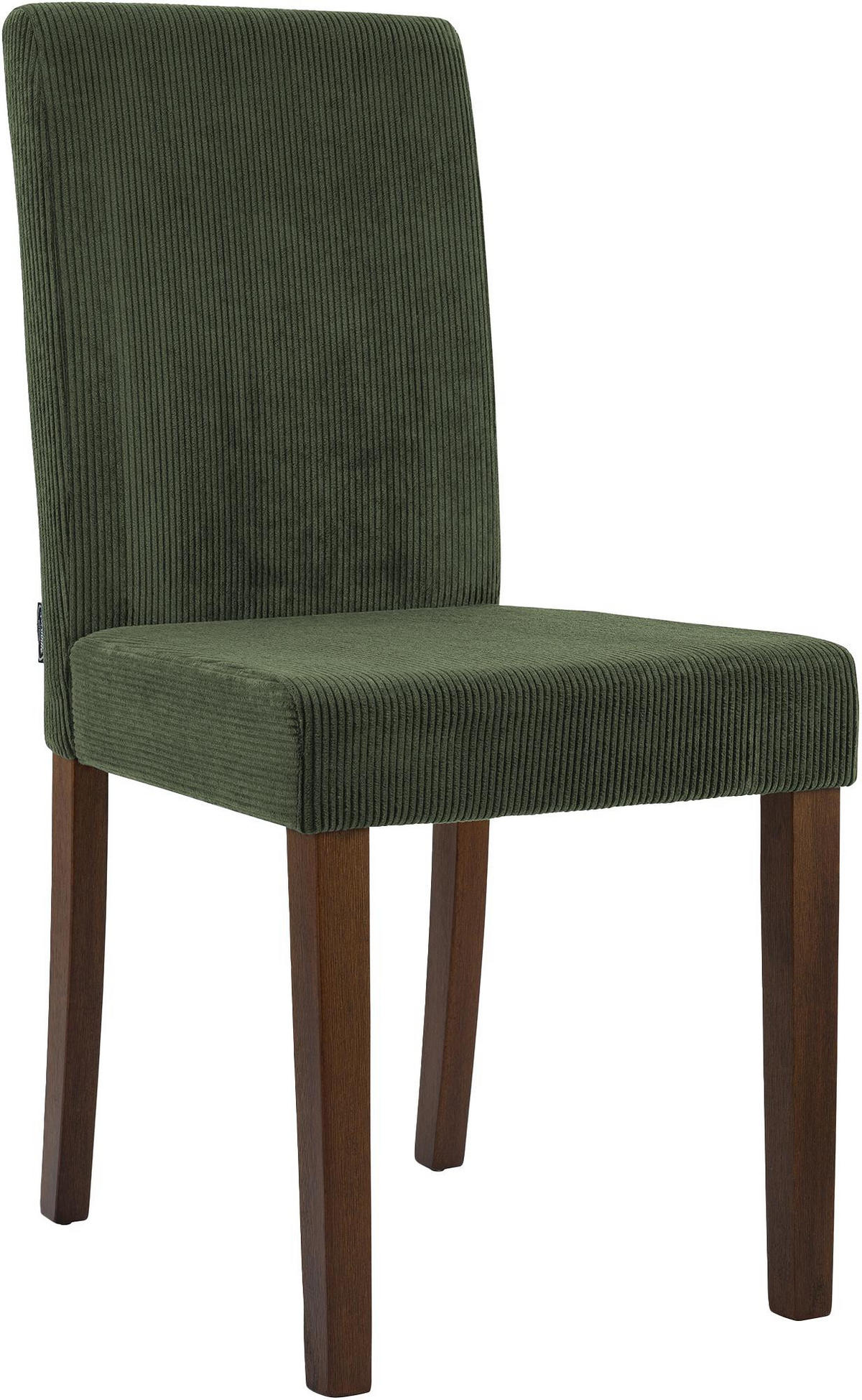 ESSZIMMERSTUHL Cord Grün - Grün, Holz/Textil (41/91/47cm) - CLP