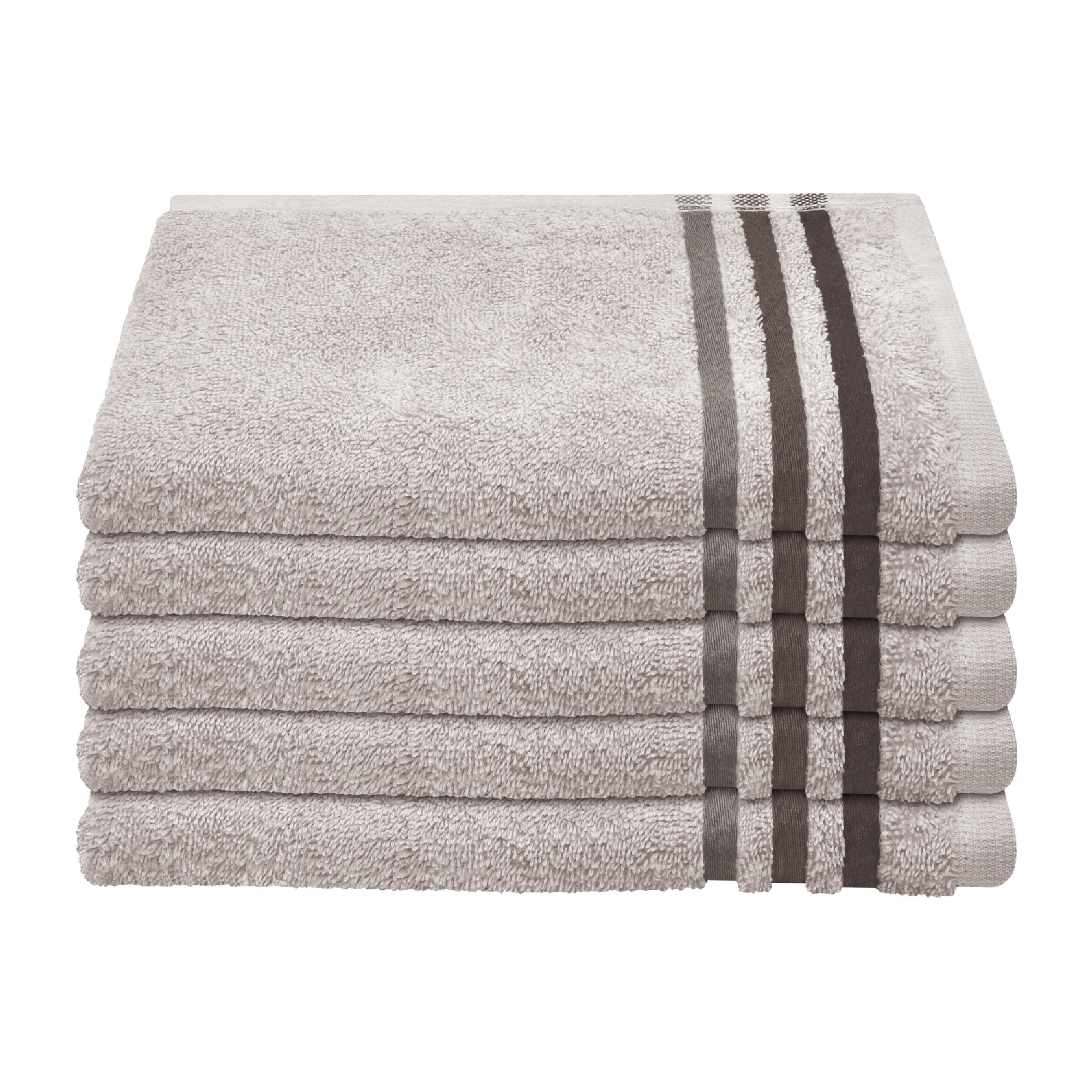 GÄSTETUCHSET Skyline Color - 5-teilig - 30 x 50 cm - Hellgrau - Hellgrau, Textil (30/50cm) - SCHIESSER