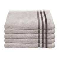 GÄSTETUCHSET Skyline Color - 5-teilig - 30 x 50 cm - Hellgrau - Hellgrau, Textil (30/50cm) - SCHIESSER