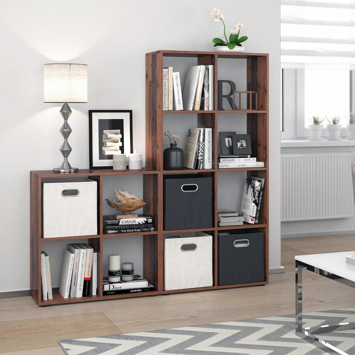 RAUMTEILER Scutum Antikholz 143 x 72 cm - Eichefarben, Holzwerkstoff (143/72/29cm) - Vicco