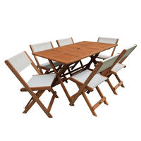 GARTEN-ESSMÖBELENSEMBLE séoul - Hellbraun, Holz - Habitat Garten