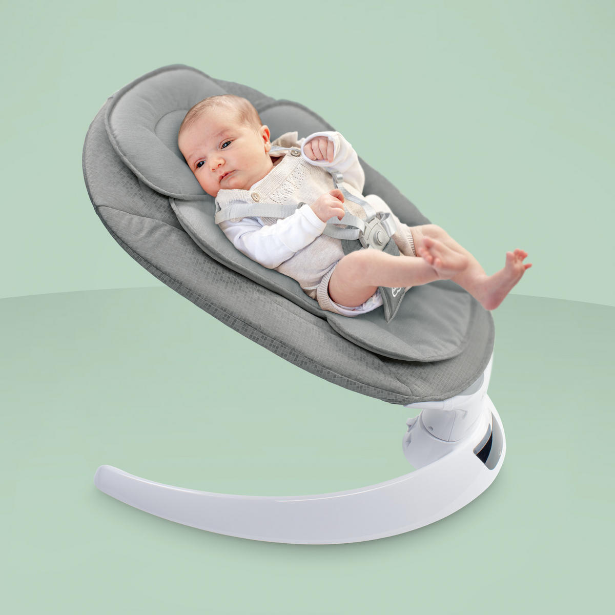 BABYWIEGE Swing grau - Grau, Kunststoff (58/62/71cm) - BabyGo