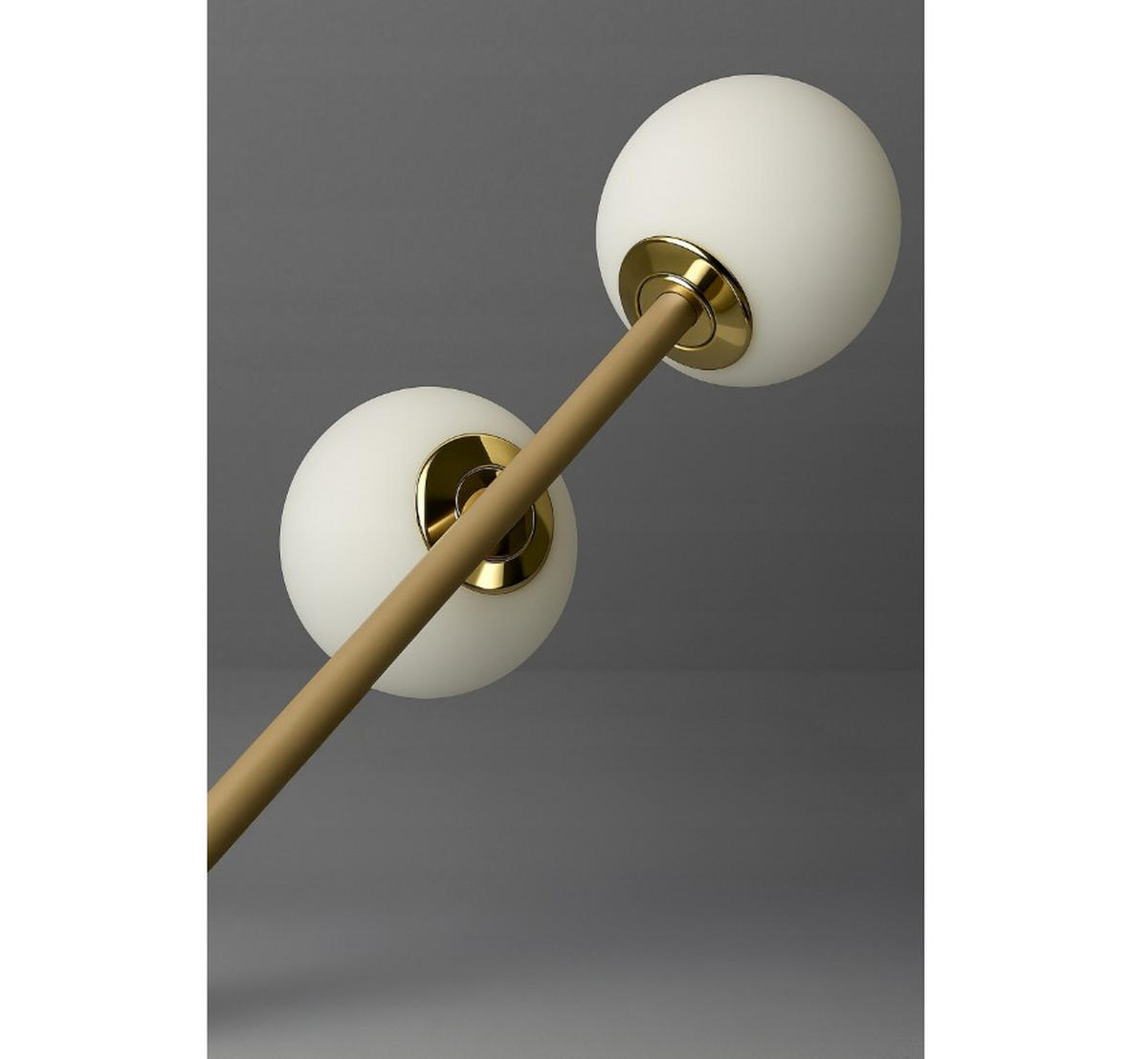 PENDELLEUCHTE ECRU II - Beige/Goldfarben, Glas/Metall (35/88/100cm) - kiki design