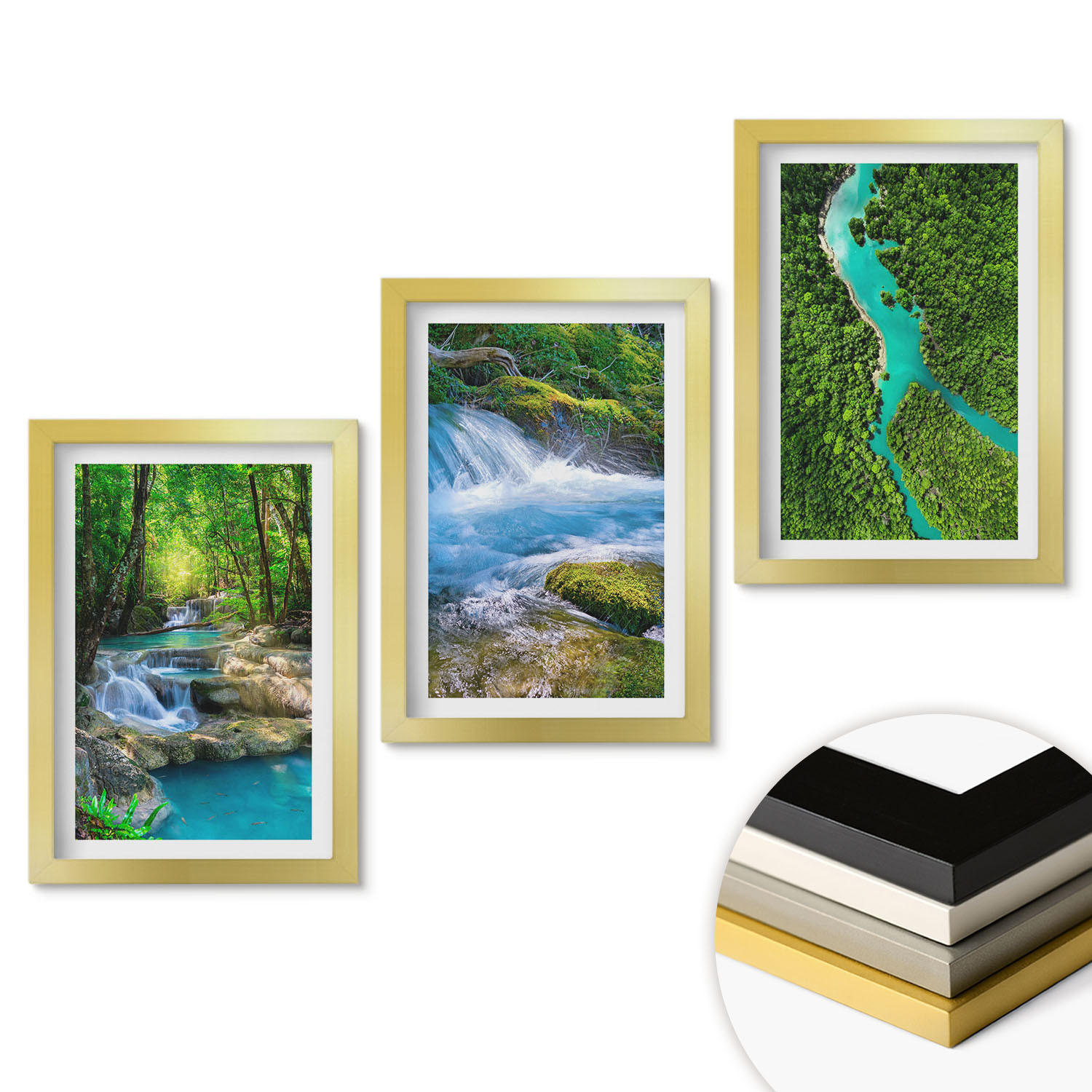 ArtPrintCave Wandbilder Gold 20x30 cm