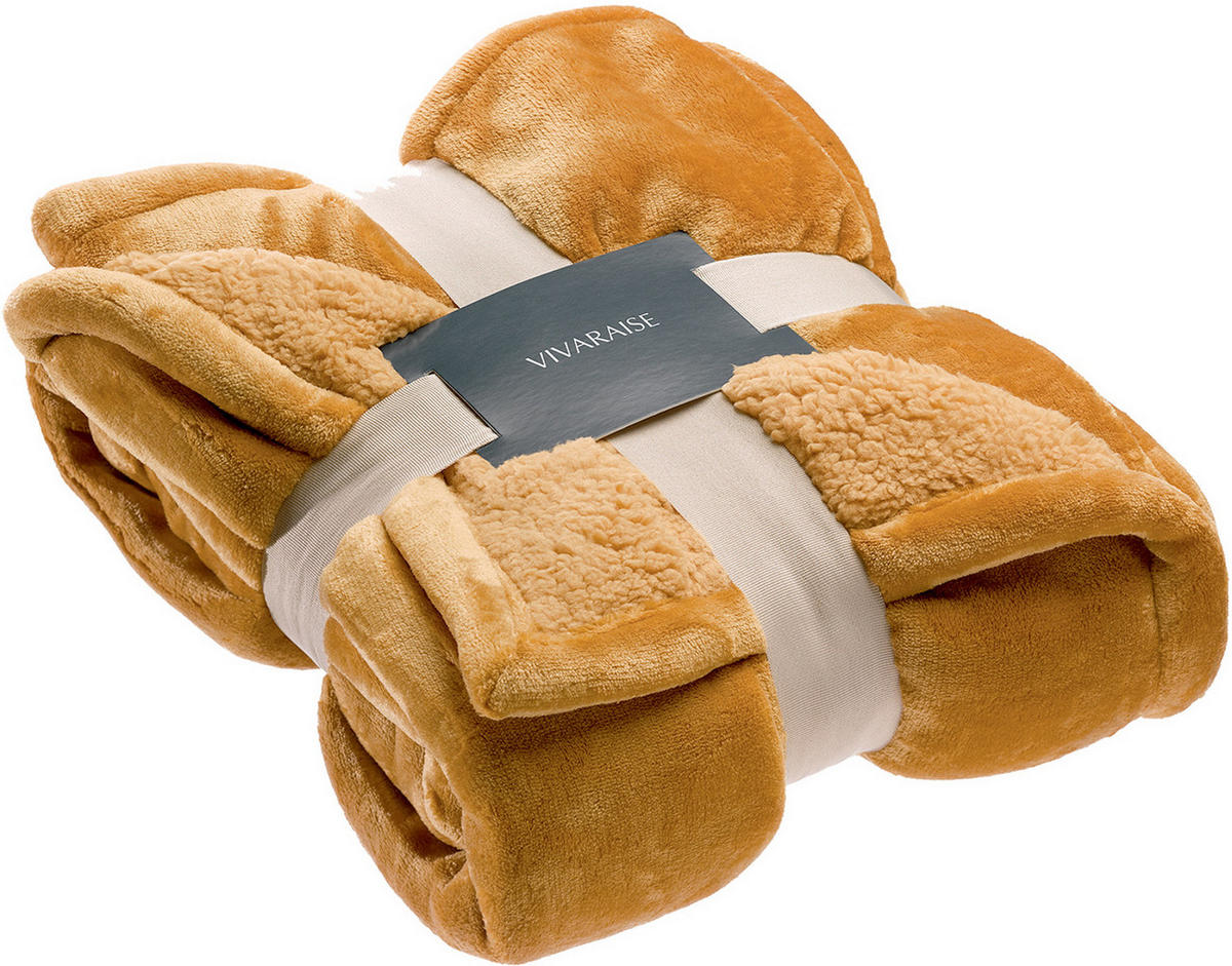 BETTÜBERWURF Michka bronze 240 x 220 cm - Bronzefarben, Textil (220/240cm) - Vivaraise