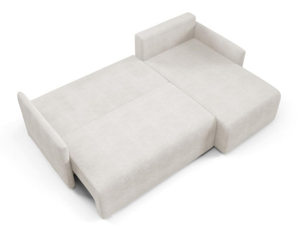 ECKSOFA Grafit VALIA Mit Schlaffunktion Und Bettkasten - Graphitfarben, Textil (212/145cm) - Sepro Meble
