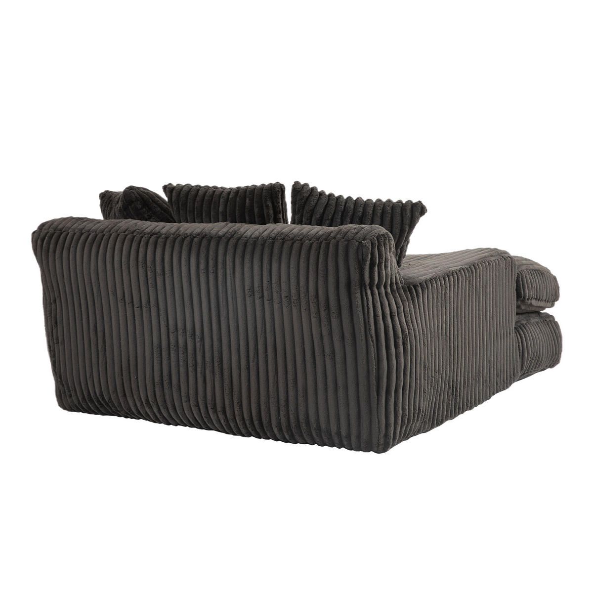 SOFABETT 125/155/63 cm Schwarz - Schwarz, Textil (155/63/125cm)