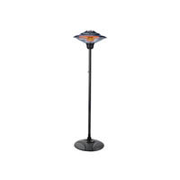 HALOGEN-HEIZUNG auf Standfuß Schwarz outdoortauglich und höhenverstellbar 1500 W - Schwarz, Kunststoff/Metall (51/200/51cm) - Purline