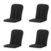 GARTENSTUHLKISSEN Rippe 100/48 cm 4er-Set - Schwarz, Textil (48/5/100cm) - Madison