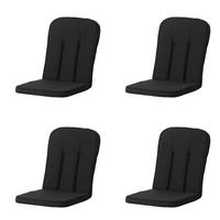GARTENSTUHLKISSEN Rippe 100/48 cm 4er-Set - Schwarz, Textil (48/5/100cm) - Madison