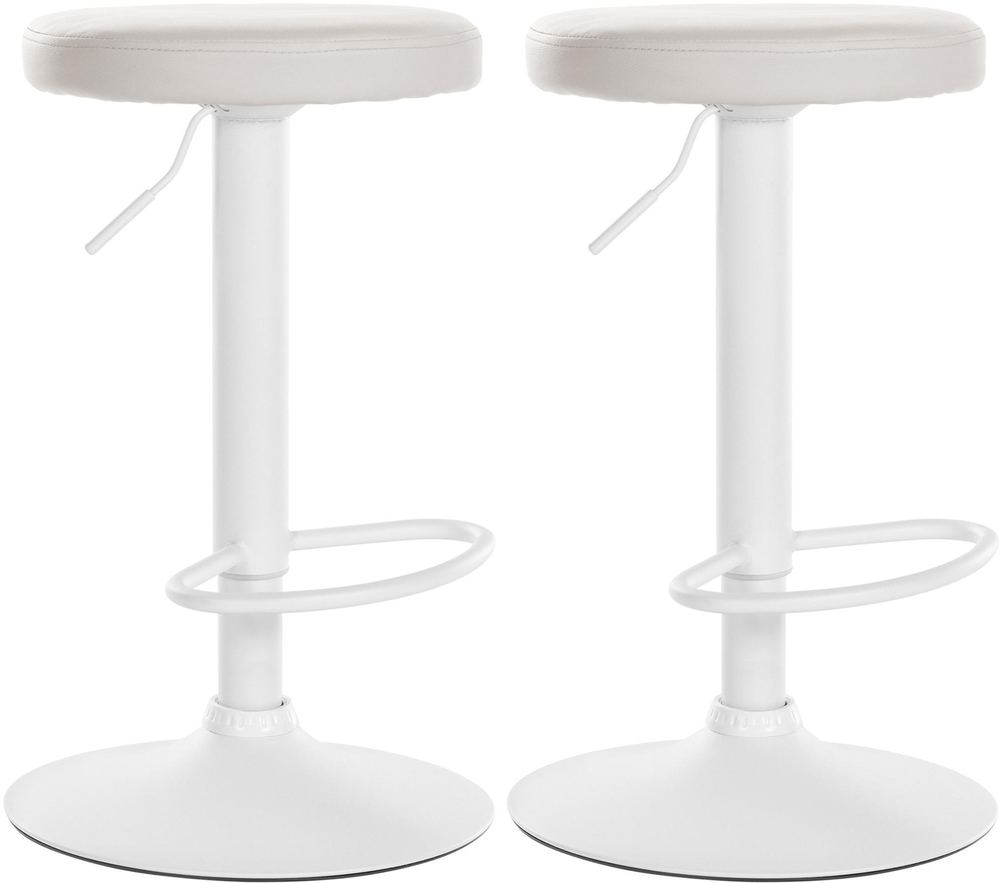 furnicato Barhocker Weiß 38.5x60x38.5 cm