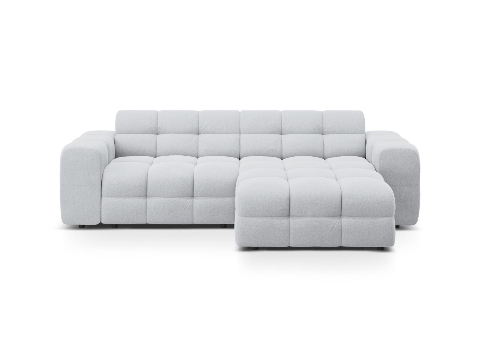 ECKSOFA rechts Kendal aus strukturiertem Stoff hellgrau 4 Sitzplätze - Hellgrau, Textil (173/256cm) - Micadoni