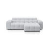 ECKSOFA rechts Kendal aus strukturiertem Stoff hellgrau 4 Sitzplätze - Hellgrau, Textil (173/256cm) - Micadoni