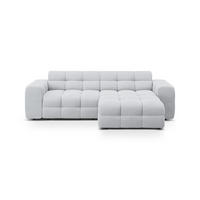 ECKSOFA rechts Kendal aus strukturiertem Stoff hellgrau 4 Sitzplätze - Hellgrau, Textil (173/256cm) - Micadoni