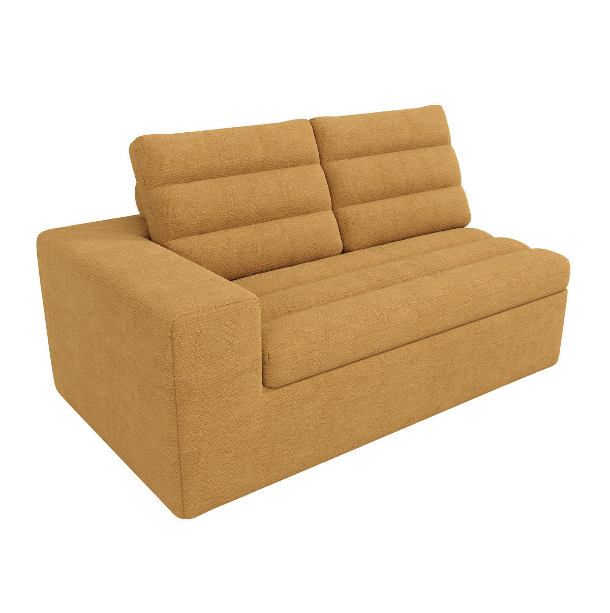 ECKSOFA 253/161/89 cm orange aus Chenille mit Hocker - Orange, Textil (161/253cm) - OKWISH