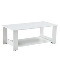 KLUBSKA miza iz MDF, 110/55/42 cm bela z videzom lesa - bela, leseni material (110/55/42cm) - BEAOK