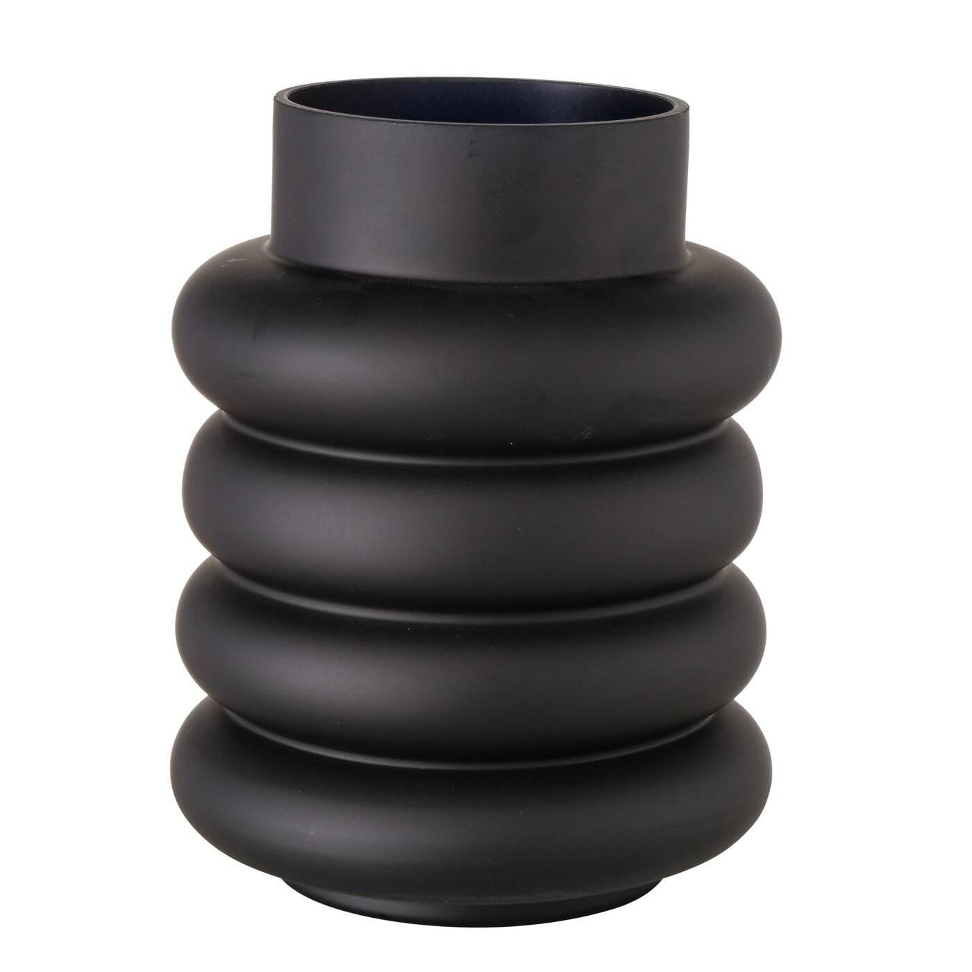 VASE Ribbo - Schwarz, Glas (20cm) - Boltze Home