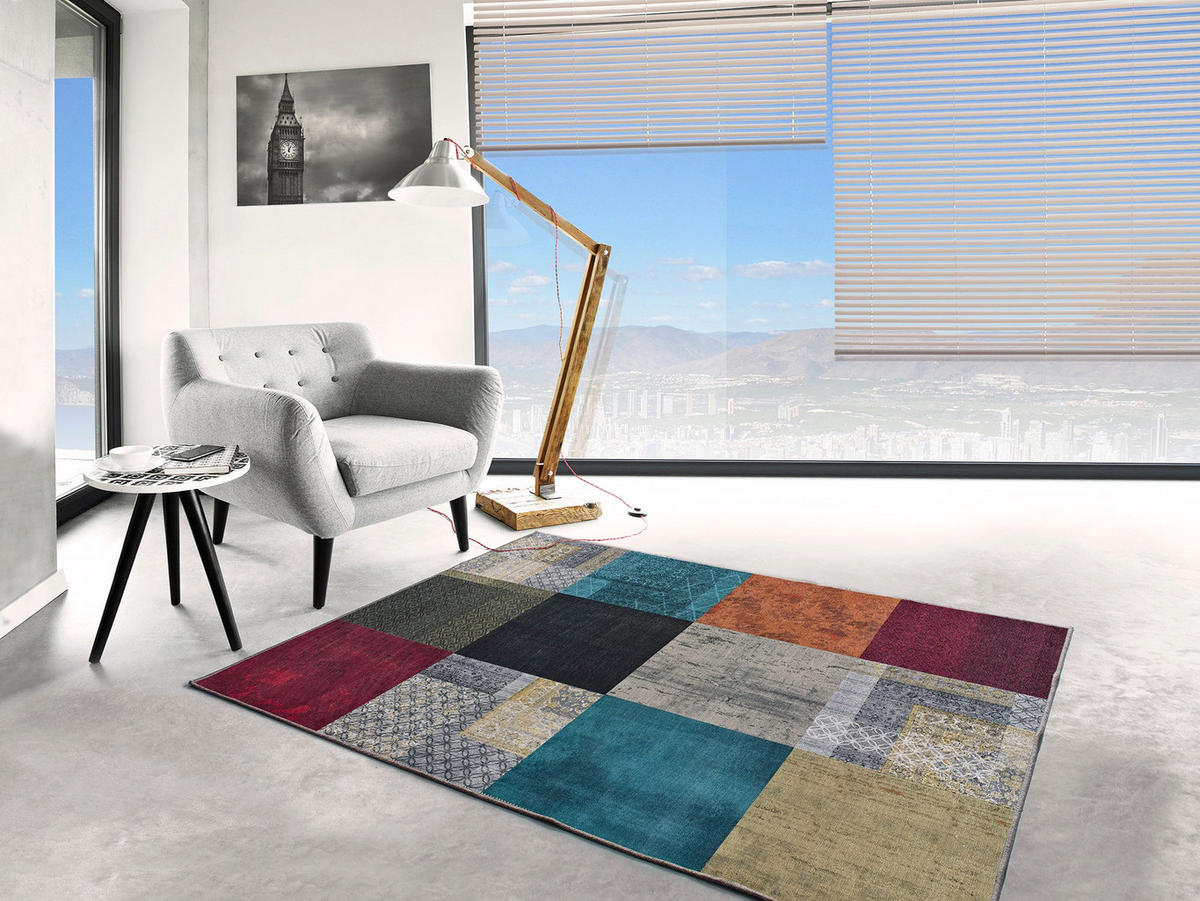 WEBTEPPICH Mehrfarbig Neila 120/170 cm - Multicolor, Naturmaterialien/Textil (120/170cm) - Atticgo