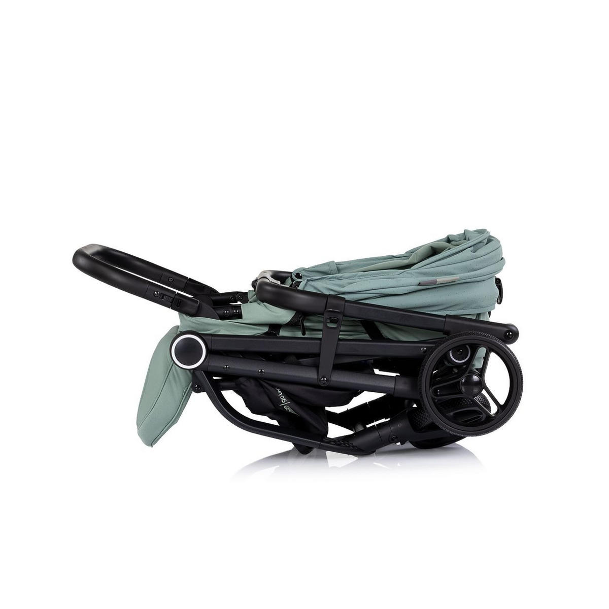 KINDERWAGEN Go Twist grün Sitz drehbar PU-Reifen klappbar Federung Korb - Grün, Metall (70/55/103cm) - Chipolino