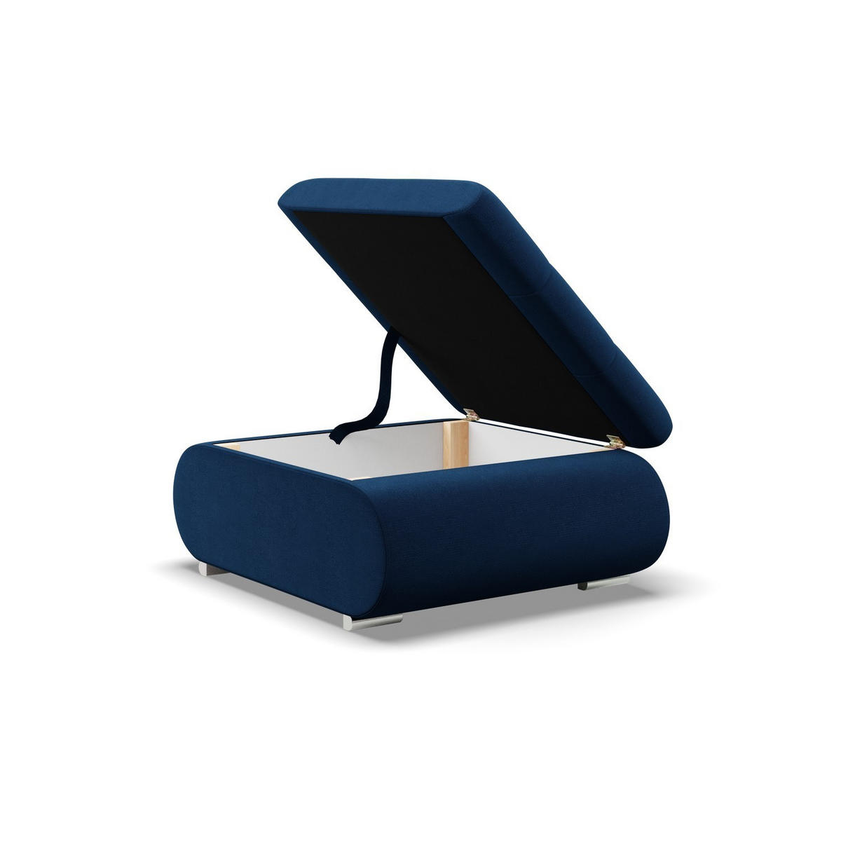 SITZPOUF FÜR DAS WOHNZIMMER FORESTA, Dunkelblau - Dunkelblau, Textil (88/42/70cm)